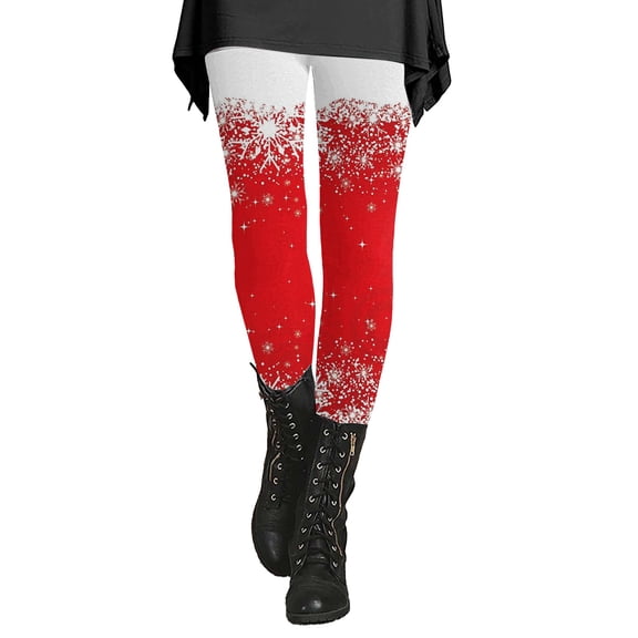 Endives Christmas Leggings For Women High Waisted Christmas Printed Soft Gym Yoga Pants Athletic Workout Legging Pants