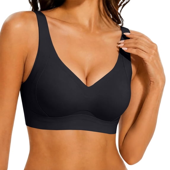 Endives Jelly Bra for Women Wireless No Underwire Supportive Bralette Comfort Everyday T Shirt Bra XXL