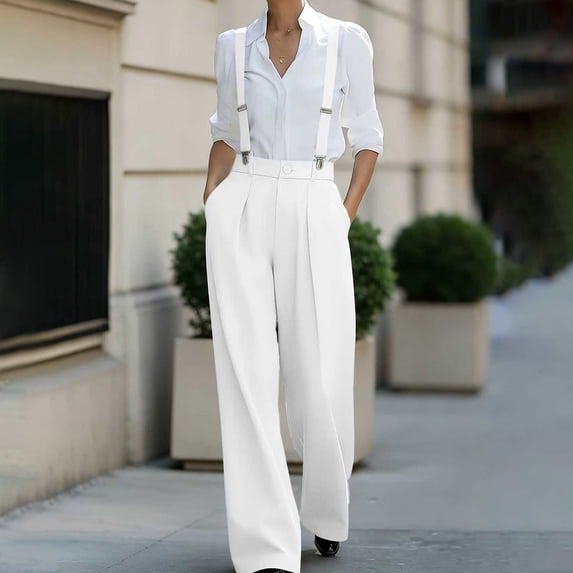 Endives Jumpsuits For Women Casual Spring Outfits Comfy Dressy Suit Pant Trendy Overalls Jumpers Fashion Clothes 2026 S-5XL White