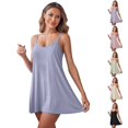 thumbnail image 1 of Endives Nightgown for Women Lightweight Skinny Friendly Sleep Dress Mini Dress Halter Nightshirt Summer Pajama Dress Loose Fit Sleepshirt Nightshirt for Ladies Purple M, 1 of 4