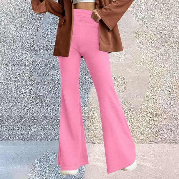 Endives Pants for Women Women Wide Leg Yoga Pants With Pockets High Waist Straight Leg Dress Pants Flare Leggings