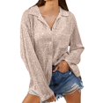 thumbnail image 1 of Endives Sequin Button Down Shirt Long Sleeve Glitter Sequin Top Sparkle Top Blouse with Pocket Shirts for Women, 1 of 2