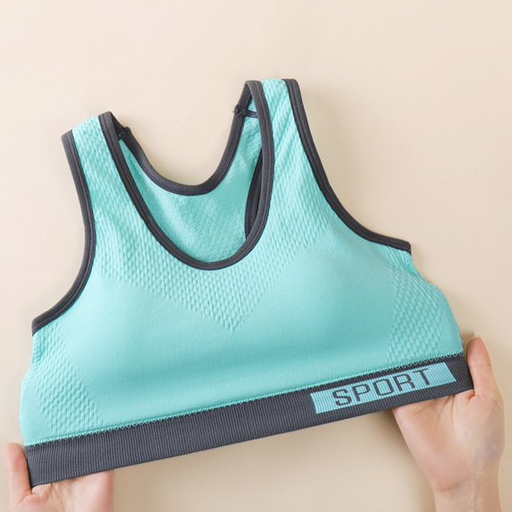 Endives Sports Bras for Women Padded Strappy Sports Bras Breathable Anti Sagging Plus Size Wireless Bras With Up Mesh High Support Sports Bra