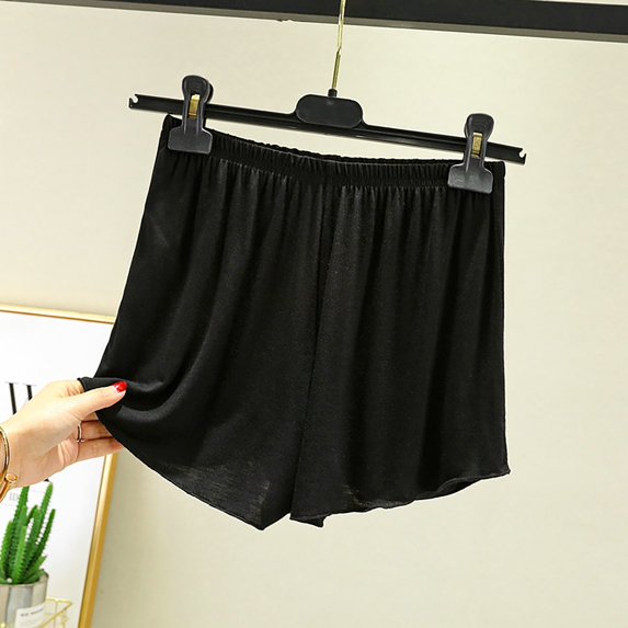Endives Summer Women's Short Sleepwear Plus Size Solid Color High Waisted Loose Wide Leg Shorts Loungewear Pajama Short