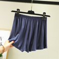thumbnail image 1 of Endives Summer Women's Short Sleepwear Plus Size Solid Color High Waisted Loose Wide Leg Shorts Loungewear Pajama Short, 1 of 6