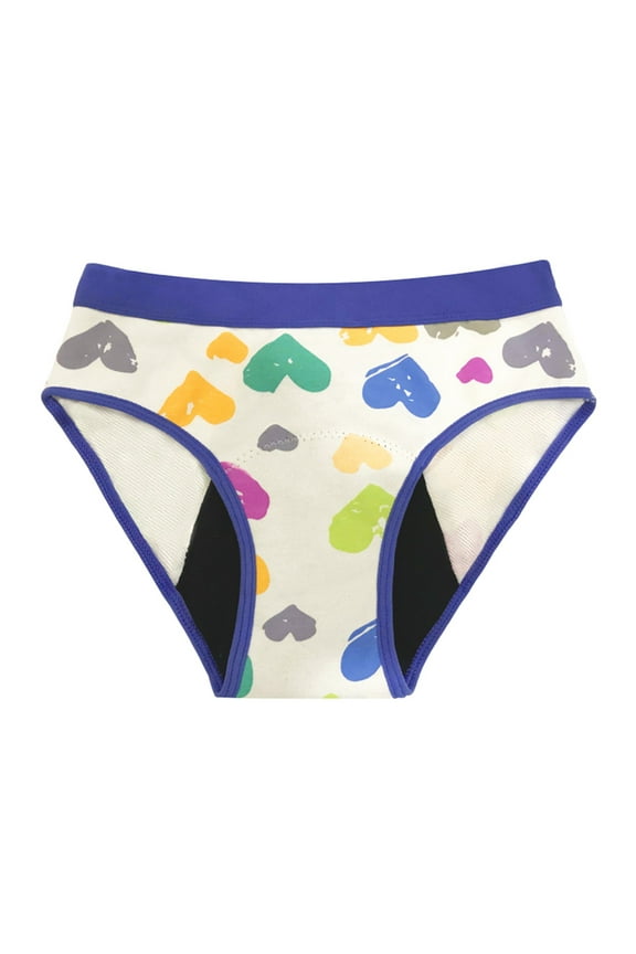 Underwear Menstrual Leakproof for First Panty Kids Cotton Protective Brief