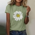 thumbnail image 1 of Endives Women Sunflower Summer Short Sleeve T Shirt Plus Size Loose Blouse Tops Graphic Casual Tees, 1 of 5