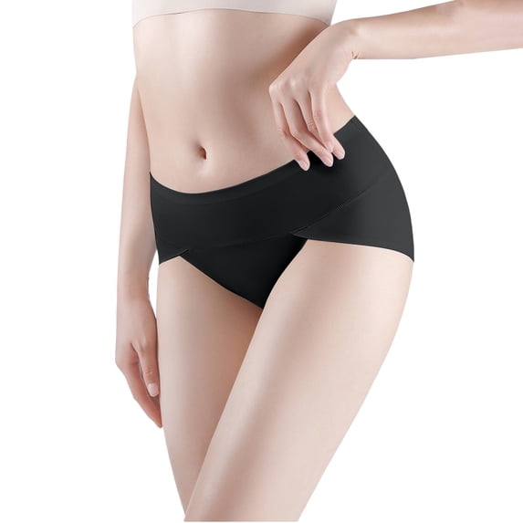 Endives Women Underwear High Waisted Cotton Seamless Full Coverage Briefs Ladies High Cut Underwear Womens Panties