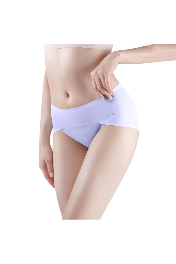 Women Underwear High Waisted Cotton Seamless Full Coverage Briefs Ladies High Cut Underwear Womens Panties