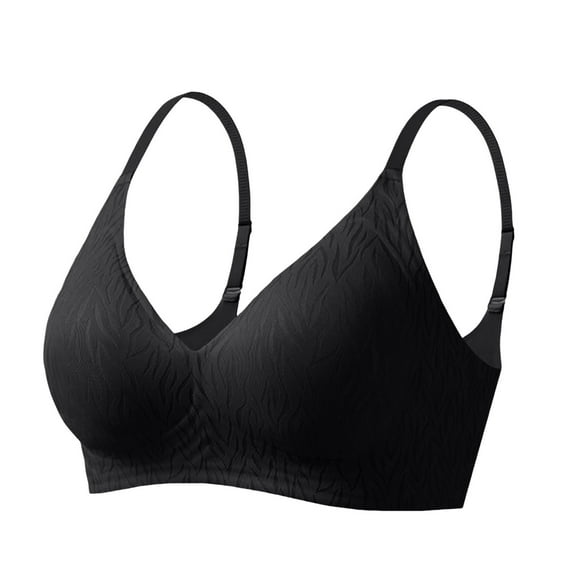Endives Women's Bars Daily Solid Color Bra Adjustable Straps Breast Cup Underwear