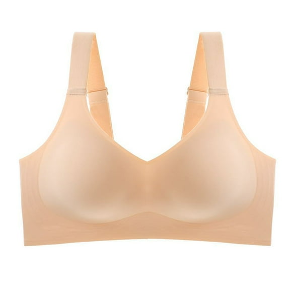 Endives Women's Bras Summer Thin Jelly Strip Underwear Small Chest Gathered Without Ring Sports Yoga Vest Soft Support Bra