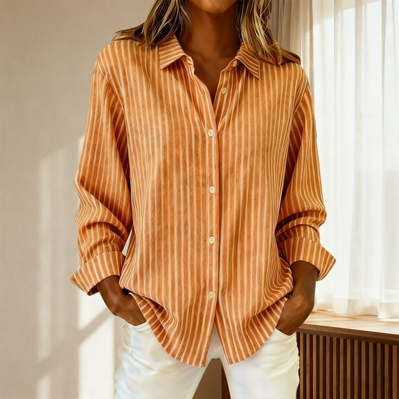 Endives Women's Casual Contrast Color Shirts Plaid Block Long Sleeve Button Down Blouse Tops Fall Winter