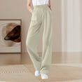 thumbnail image 1 of Endives Women's Casual Pants Full Length Loose Pants High Elastic Waist Wide Leg Dress Pants With Pockets, 1 of 8