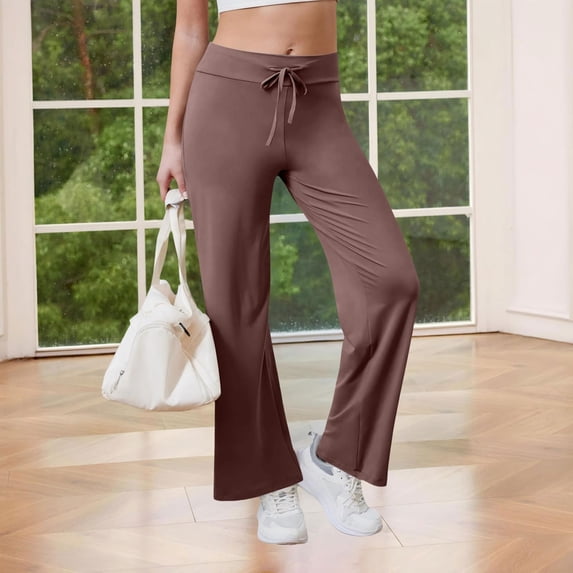 Endives Women's Casual Pants Loose Trousers High Waist Drawstring Comfortable Leisure Pyjama Bottoms Loose Work Jogging Bottoms Yoga Pants
