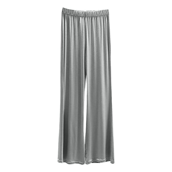 Endives Women's Casual Pants Thin Flared Summer Straight Leg Dance Pants Slimming Elastic Waist Plus Size Wide Leg Pants