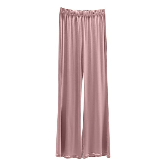Endives Women's Casual Pants Thin Flared Summer Straight Leg Dance Pants Slimming Elastic Waist Plus Size Wide Leg Pants