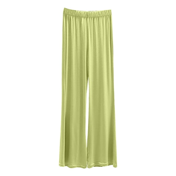 Endives Women's Casual Pants Thin Flared Summer Straight Leg Dance Pants Slimming Elastic Waist Plus Size Wide Leg Pants