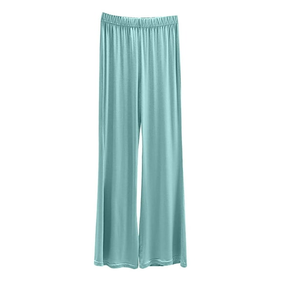 Endives Women's Casual Pants Thin Flared Summer Straight Leg Dance Pants Slimming Elastic Waist Plus Size Wide Leg Pants