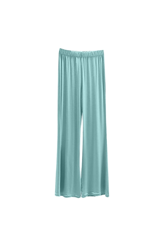 Women's Casual Pants Thin Flared Summer Straight Leg Dance Pants Slimming Elastic Waist Plus Size Wide Leg Pants