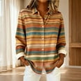 thumbnail image 1 of Endives Women's Casual Shirts Contrast Color Retro Plaid Print Shirt Blouses Womens Tops Fall, 1 of 4