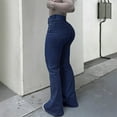 thumbnail image 1 of Endives Women's Flare Bell Bottom Jeans High Waisted Stretchy Denim Pants Streetwear Wide Leg Jeans Jeans Women, 1 of 5