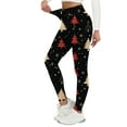 thumbnail image 1 of Endives Women's Fleece Lined Leggings Velvet Warm Christmas Retro Printed Home Leggings Warm Winter, 1 of 6