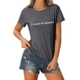 thumbnail image 1 of Endives Women's I Could Be Meaner Casual Cotton Short Sleeved Top, 1 of 4