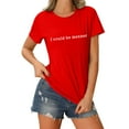 thumbnail image 1 of Endives Women's I Could Be Meaner Casual Cotton Short Sleeved Top, 1 of 4