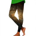 thumbnail image 1 of Endives Women's Legging High Waisted Milky Way Print Stretchy Yoga Legging Workout Pants Casual Daily Wear Gold, 1 of 7