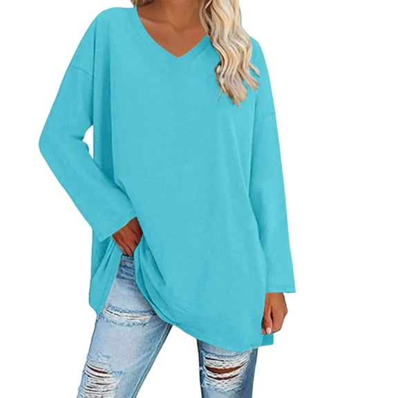 Endives Women's Long Sleeve T-shirt Oversized T Shirts Striped Shirts Round Neck Tunic Tops Soft Causal Loose Blouse