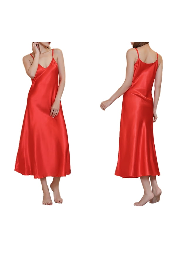 Women's Nightgown Dress Sleepwear V Neck Negligee Long Nightwear Nightgowns Sleepshirts