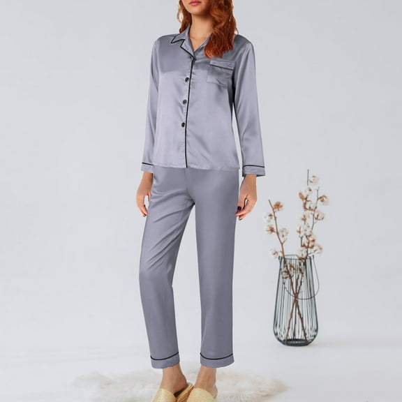 Endives Women's Nightgown ​Long Pajama Nightwear Women Robe Set New Underwear Suit Satin Pajamas Loose Pajama Sets