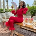 thumbnail image 1 of Endives Women's Pajama Sets Long Sleeve Camis Tops Long Pants 20 Piece Set Sleepwear, 1 of 8