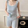 thumbnail image 1 of Endives Women's Pajama Sets Loungewear Casual Tank Top With Shorts Sleepwear Set, 1 of 8