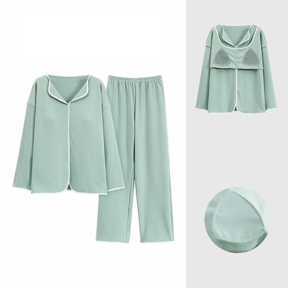 Endives Women's Pajama Sets Petite Length Tunic Top Wide Leg Pants Pajama Sets
