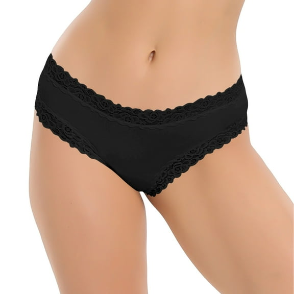 Endives Women's Panties High Waisted Bikini Underwear Smooth Breathable Panties Underwear