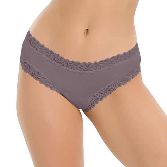 Endives Women's Panties High Waisted Bikini Underwear Smooth Breathable Panties Underwear