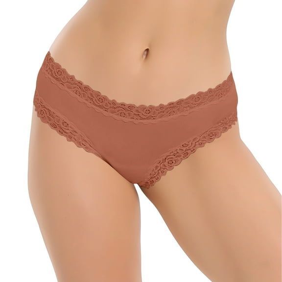 Endives Women's Panties High Waisted Bikini Underwear Smooth Breathable Panties Underwear