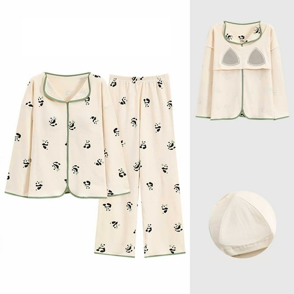 Endives Women's Petite Pajama Set Petite Length Tunic Top Wide Leg Pants Pajama Sets