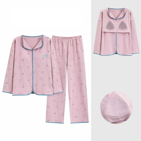 Endives Women's Petite Pajama Set Petite Length Tunic Top Wide Leg Pants Pajama Sets