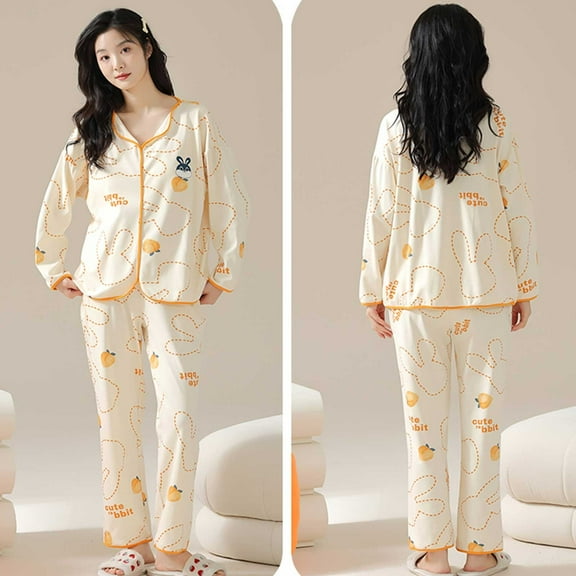 Endives Women's Petite Pajama Set Petite Length Tunic Top Wide Leg Pants Pajama Sets