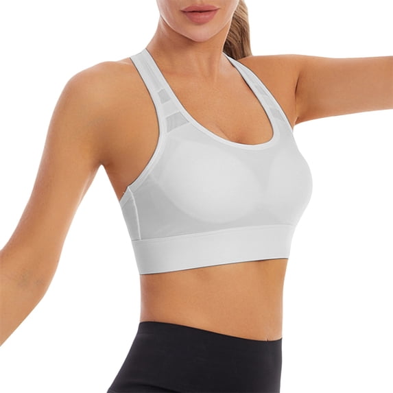 Endives Women's Racerback Sports Bra Comfort Wide Strap Full Coverage High Support Athletic Tank Tops for Yoga Workout Fitness Brassieres Bra Gym Yoga Bras