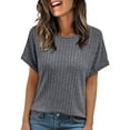 thumbnail image 1 of Endives Women's Short Sleeve T-shirt Summer Tunic Tops 2025 Casual Business Blouses, 1 of 5