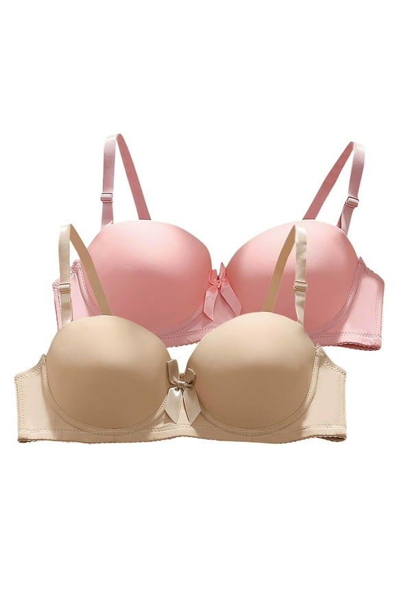 Women's Smooth Underwire Thin Half Cup Adjustable Bra Underwear