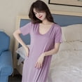 thumbnail image 1 of Endives Women's Soft Nightgown Sleep Dress Summer Short Sleeve Comfy Sleepwear With Built In Bra Nightgowns, 1 of 6