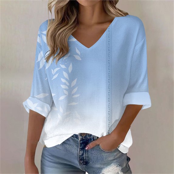 Endives Women's Solid Color Shirts Long Sleeve Shirt Womens Tops Fall Clothes