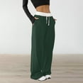 thumbnail image 1 of Endives Women's Sweatpants Baggy Pants Casual Fashion Patchwork Color Drawstring Wide Leg Casual Pants 2025, 1 of 5