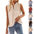 thumbnail image 1 of Endives Women's Tank Top Solid Color Sleeveless Loose Tank Top Pullover Top Summer White, 1 of 4