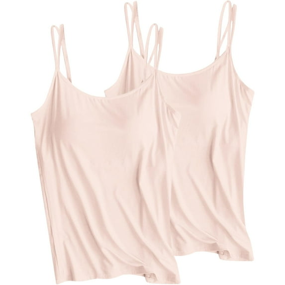 Endives Women's Tank Tops With In Bras 2025 Plus Size Padded Workout Tops Casual Athletic Camisole Tops Summer Trendy