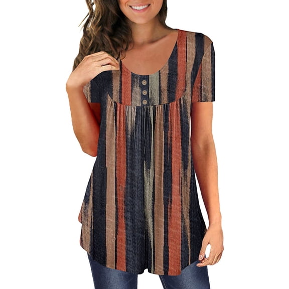 Endives Women's Tunic Tops Short Sleeve T-shirt Shirts Up Casual Ruched Blouses T shirt